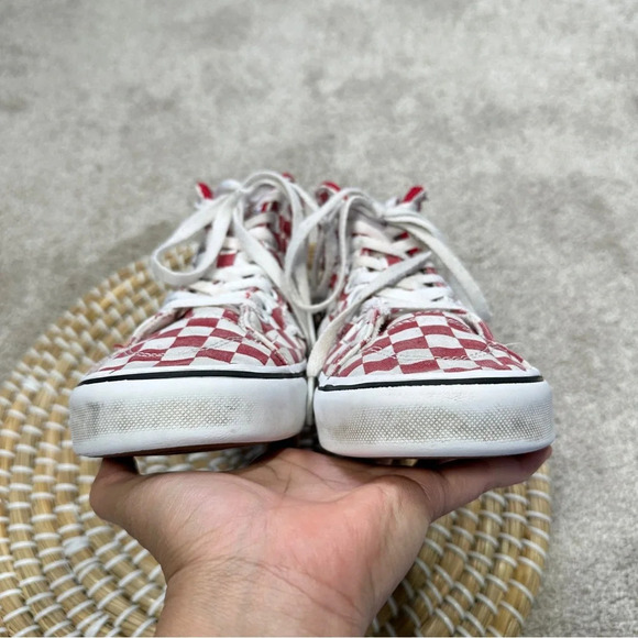 Vans Women’s Filmore High-Top Checkerboard Red Lace Up Sneakers Size 6 - Picture 6 of 13